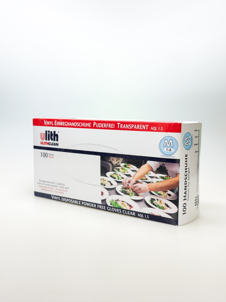 Einmalhandschuhe Vinyl, ungepudert, 100 Stück Dispenser